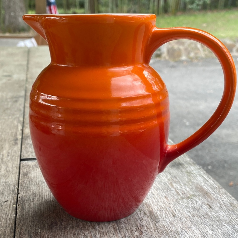 Le Creuset “Volcanic” Orange/Red Gradient Pitcher